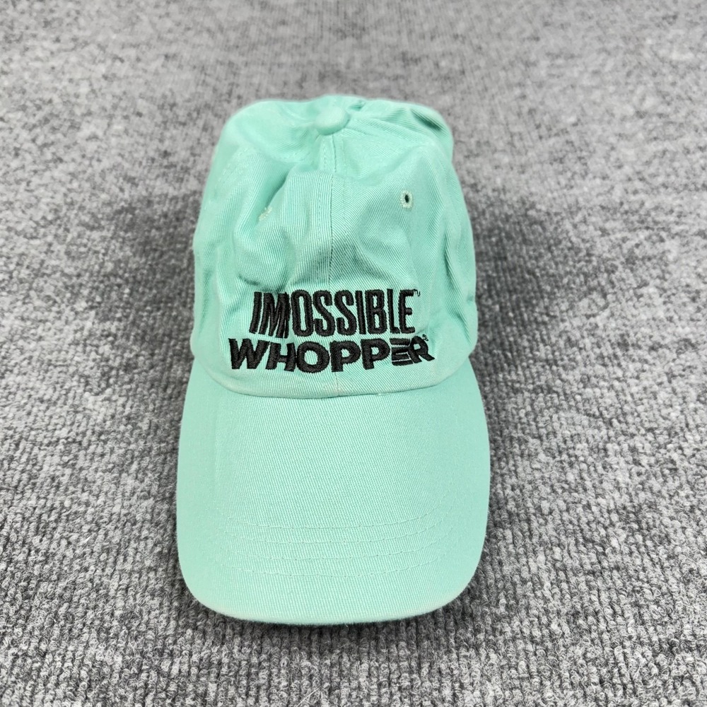 Burger King Impossible Whopper Green‎ Cotton Adjustable Promo Baseball Cap Hat
